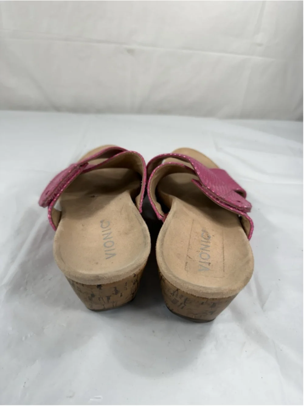 Vionic Leticia Women Hot Pink Lizard Print Strap Sandals Size 7.5
